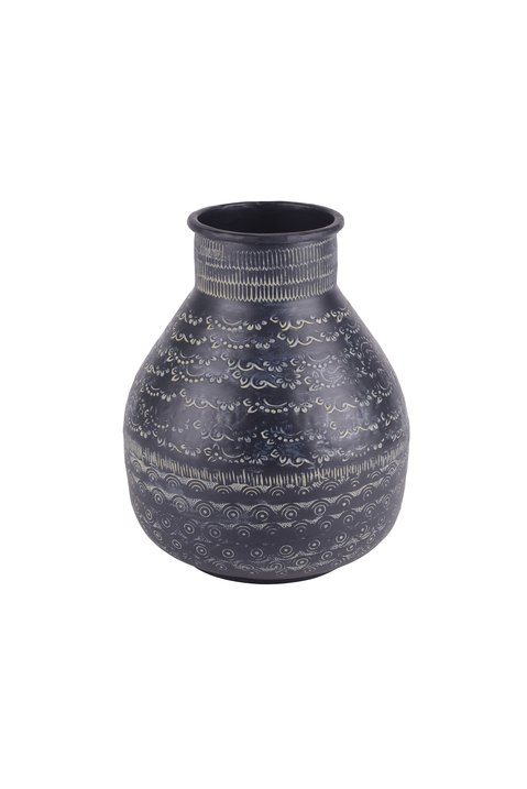 Epoca, Metallvase, M, schwarz