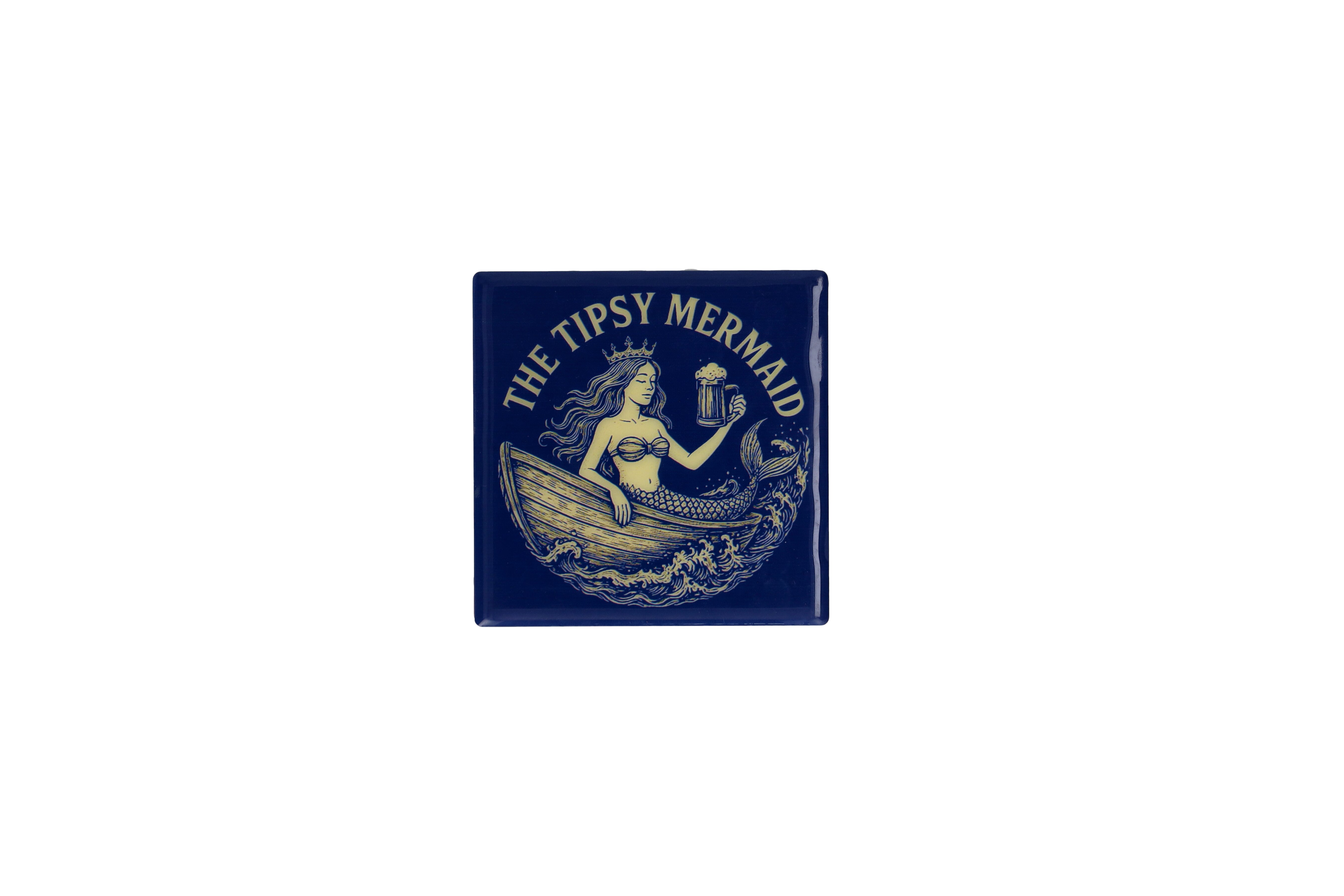 Love Tiles, Untersetzer, Motiv: The Tipsy Mermaid, blau