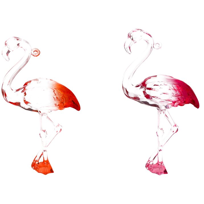 Birds, Hänger, Flamingo, H 11,8cm, 2fach sortiert, rot/fuchsia