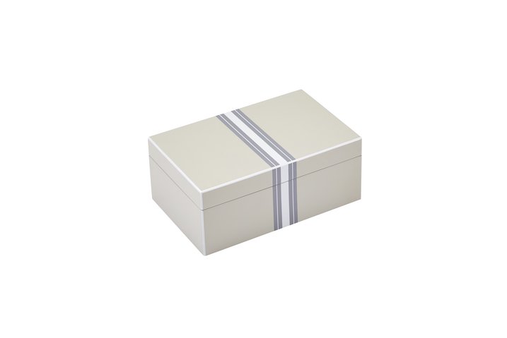 Tang, Schmuckbox mit Streifen, S, flannel