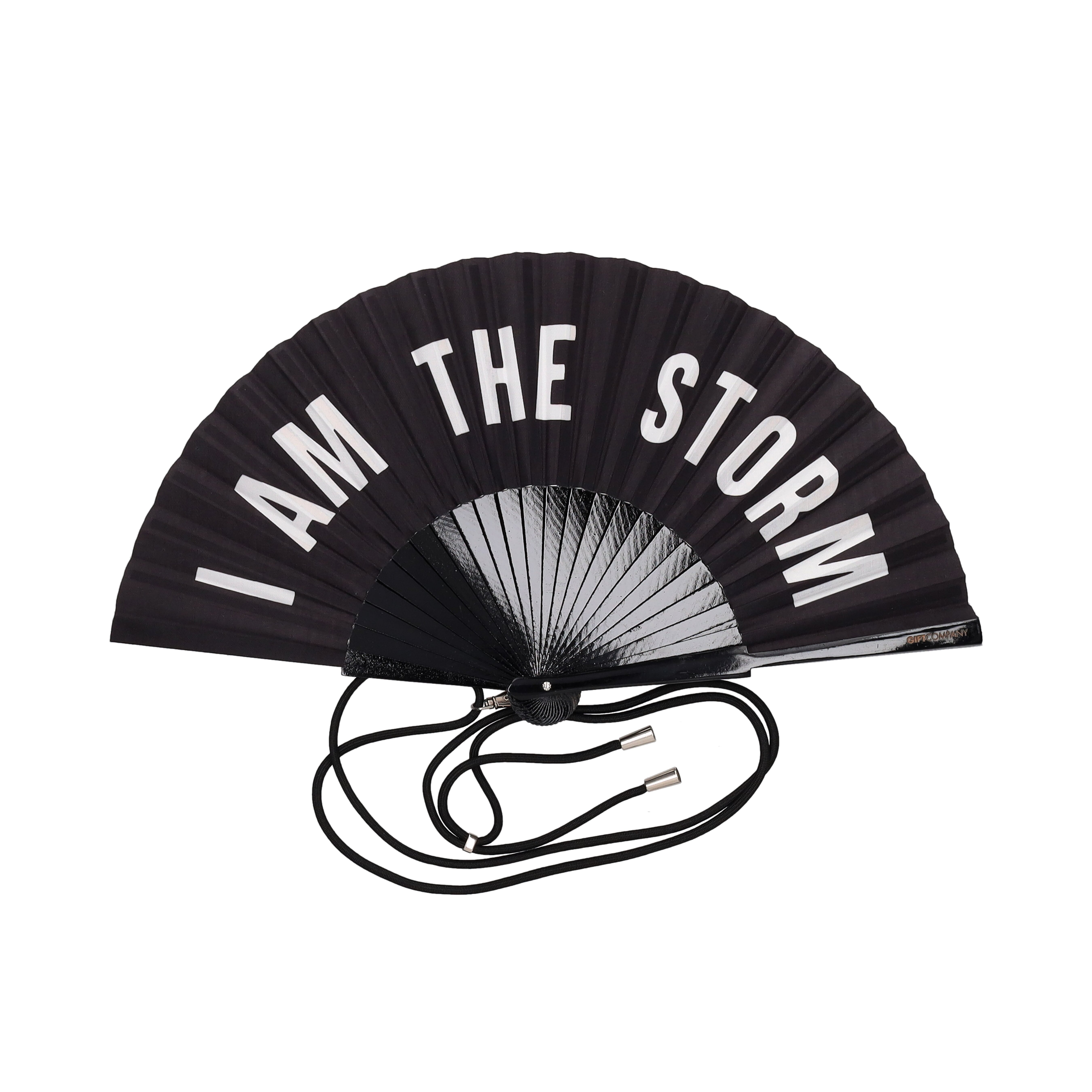 Fififan, Fan, 23cm, motive: I am the Storm, black