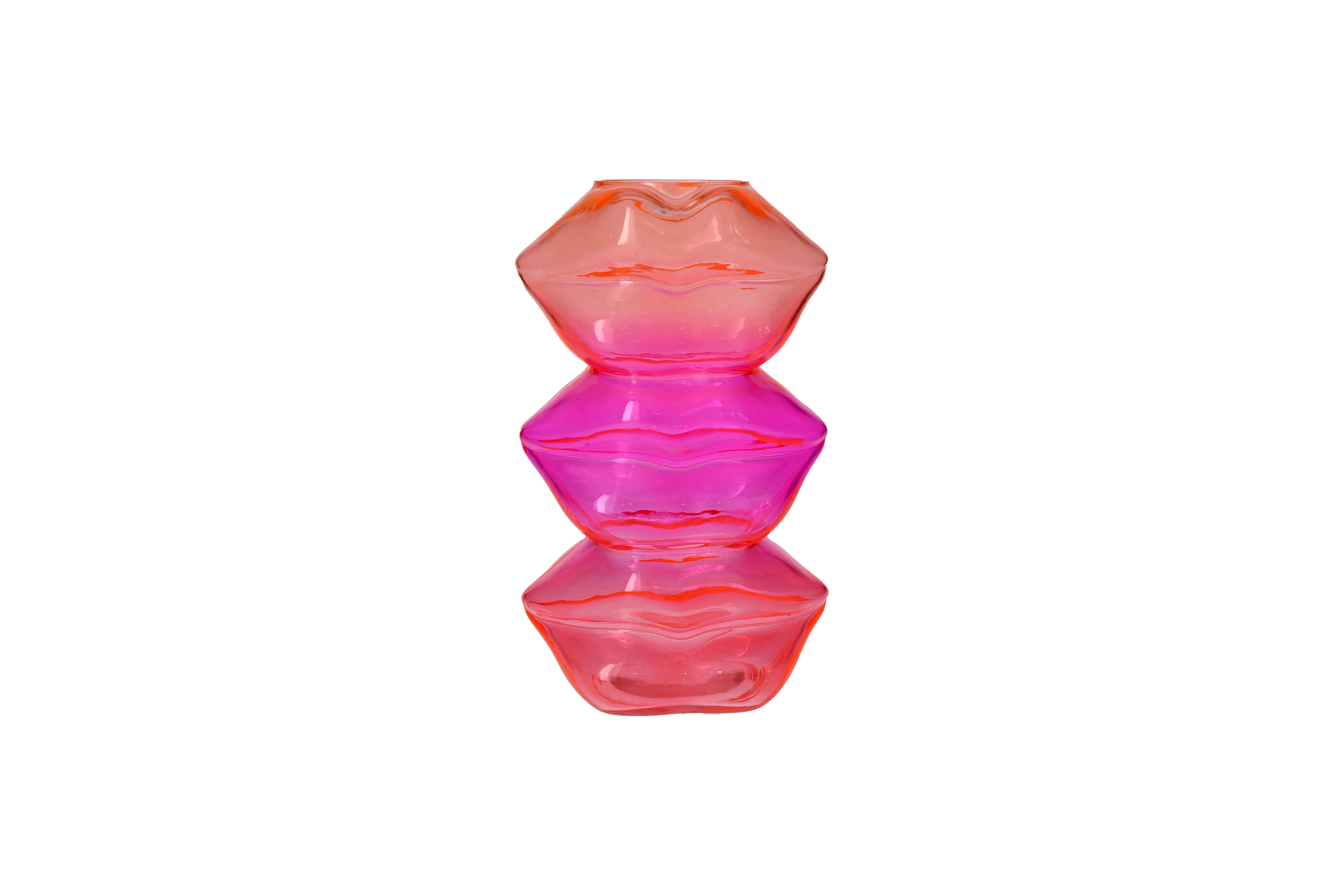 L´amour, Vase, Lippen, orange, pink, gs