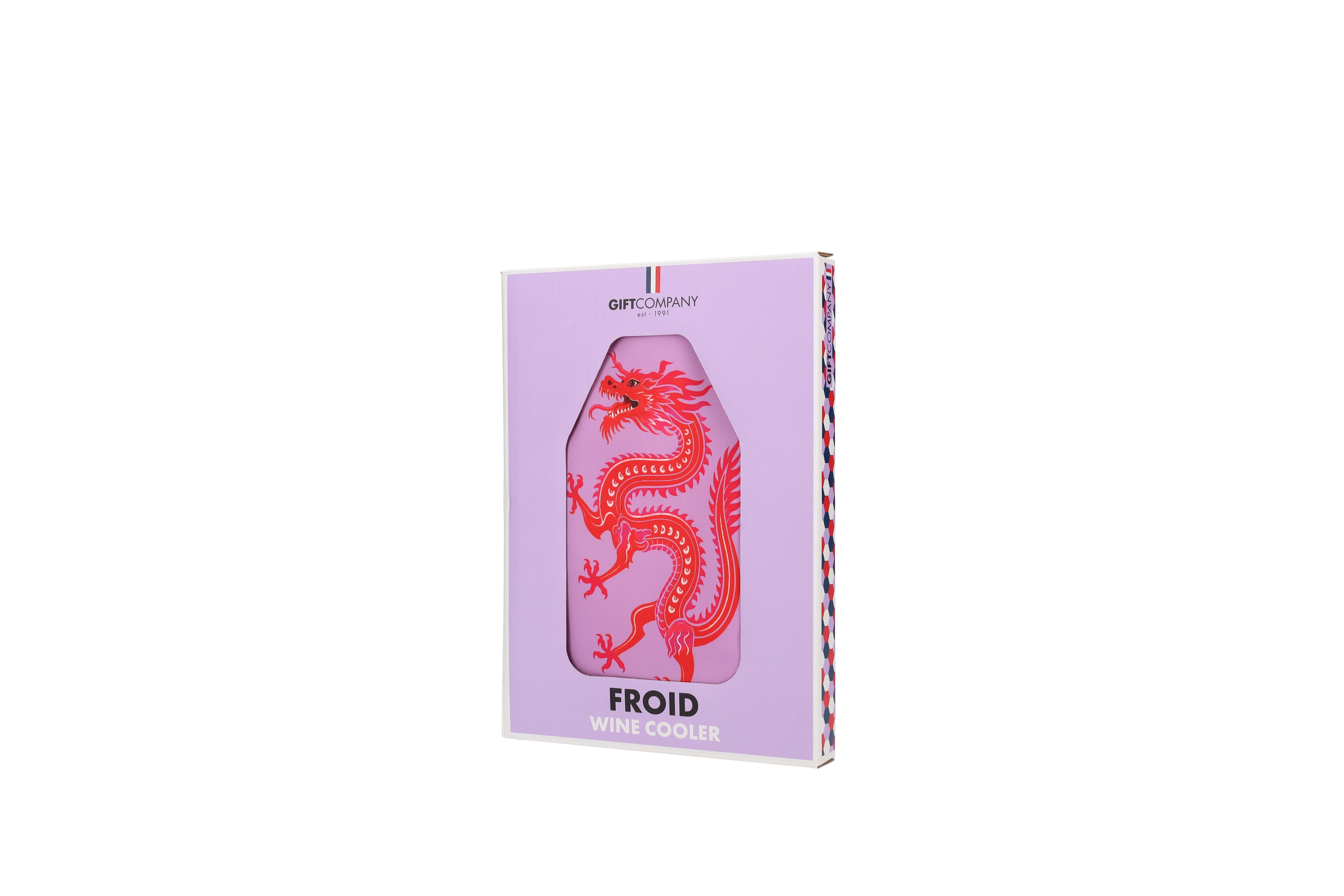 Froid, Kühlmanschette, Motiv: Drachen, helles lila/rot