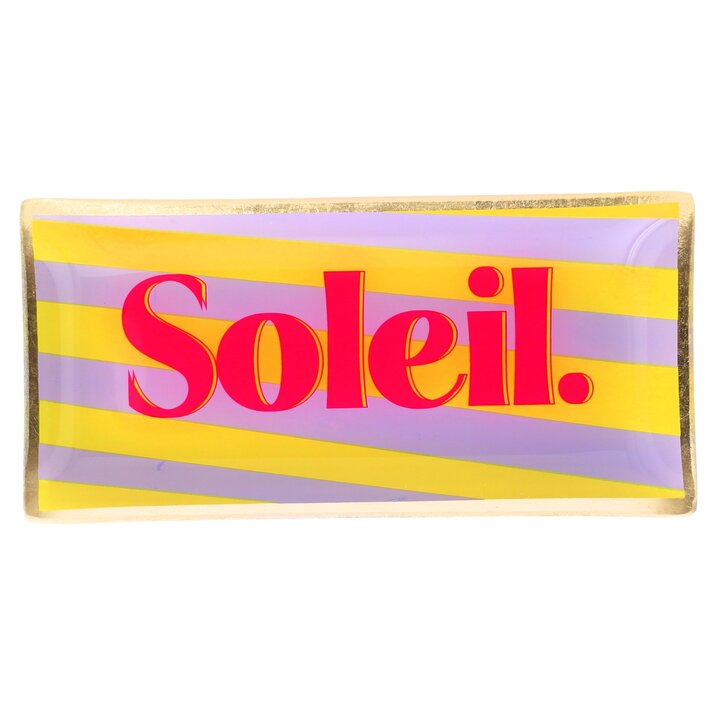 Love Plates, Glasteller L, Motiv: Soleil, mehrfarbig