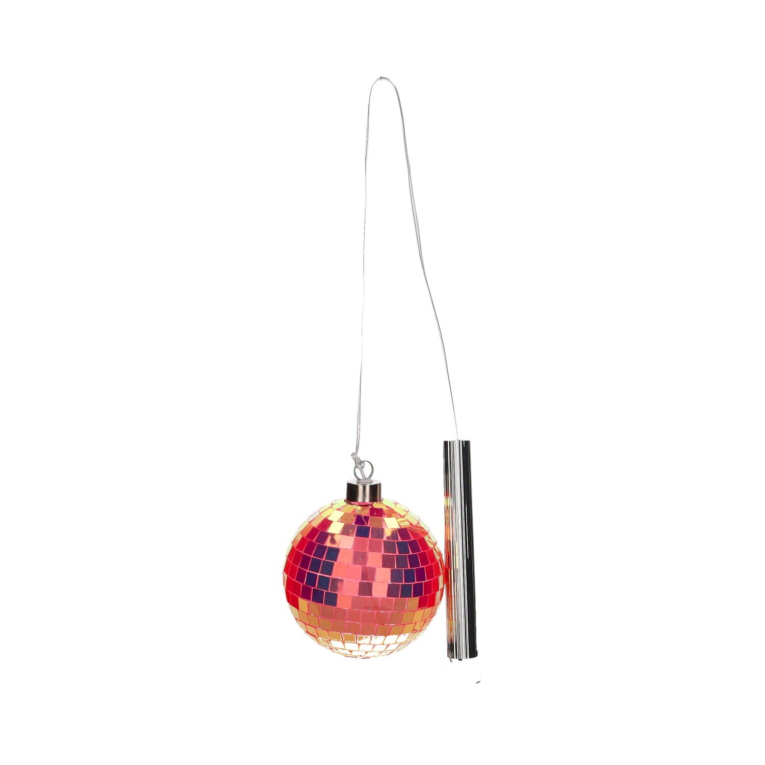 Disco, LED-Kugel, 10cm, neon orange
