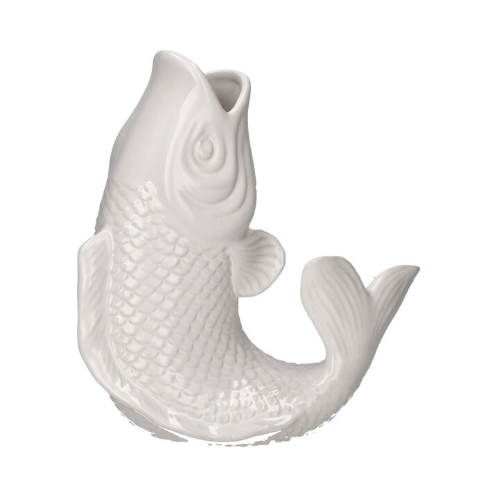 Mamsell Koi, Fisch, Vase, S, weiß