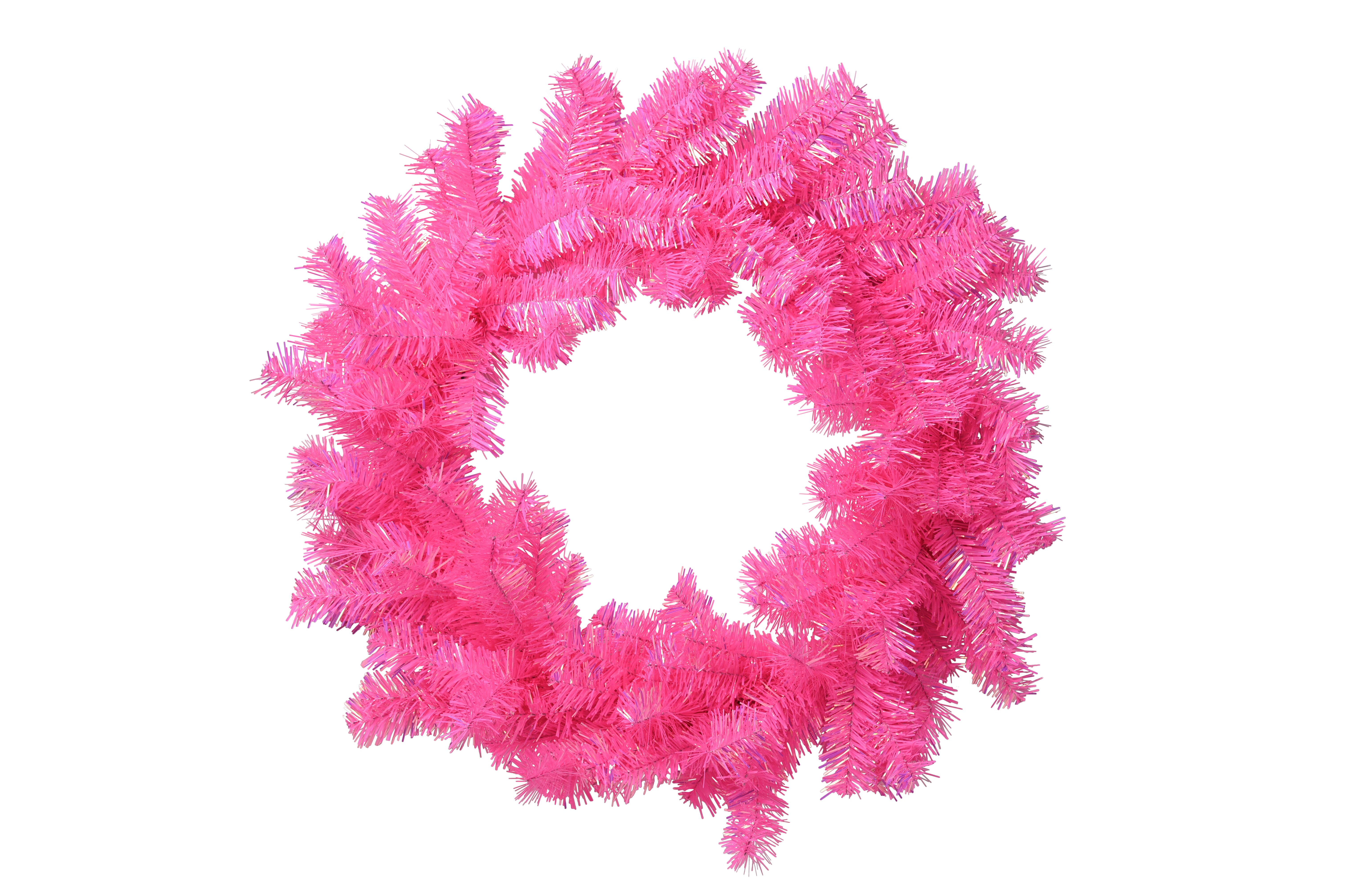 Tinsel, Kranz, D60cm, pink