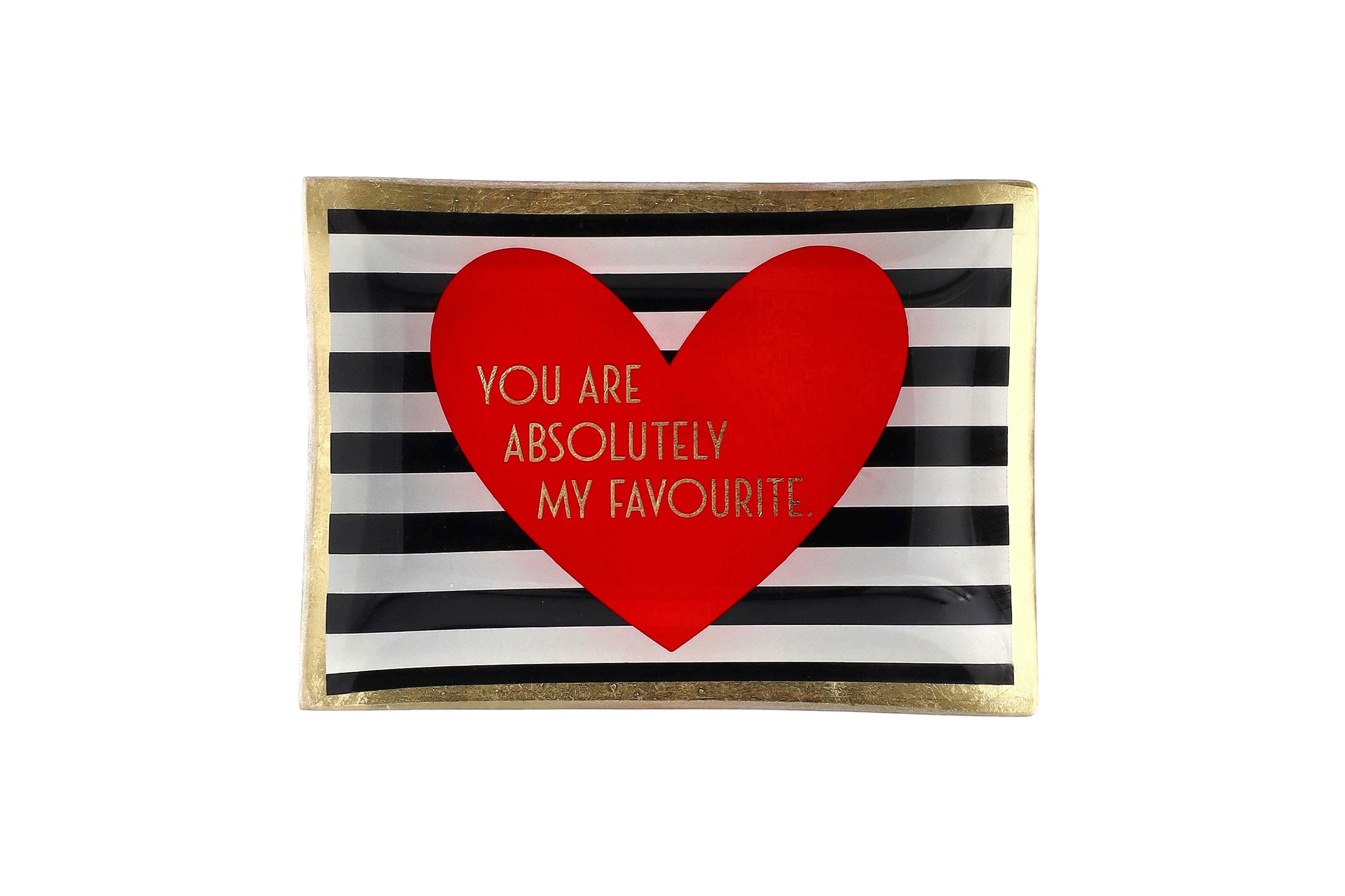 Love Plates, Glasteller M, Motiv: Your are absolutely my favourite, mehrfarbig