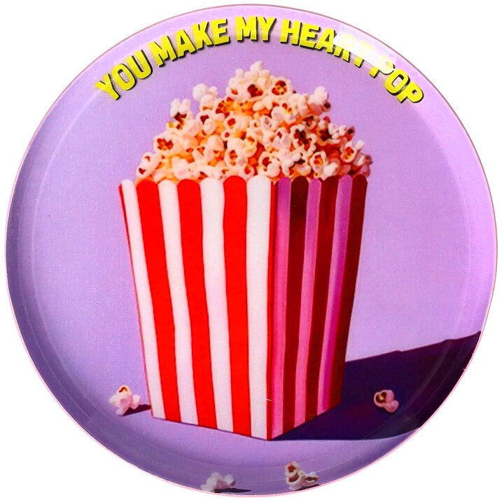Love Trays, Dekotablett, XS, Motiv: You make my heart pop, lila