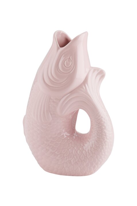 Monsieur Carafon, Fish, vase, S, sea pink, 1,2 liter