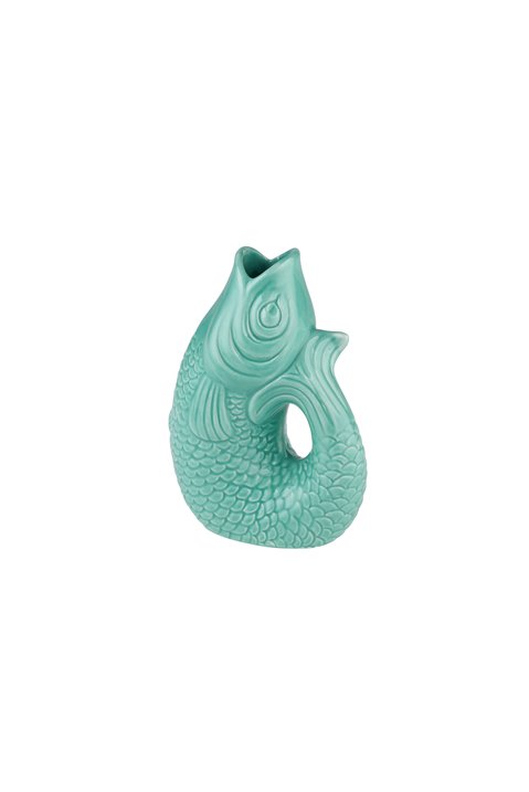 Monsieur Carafon, Fish, vase, XS, mint cream, 02 litre