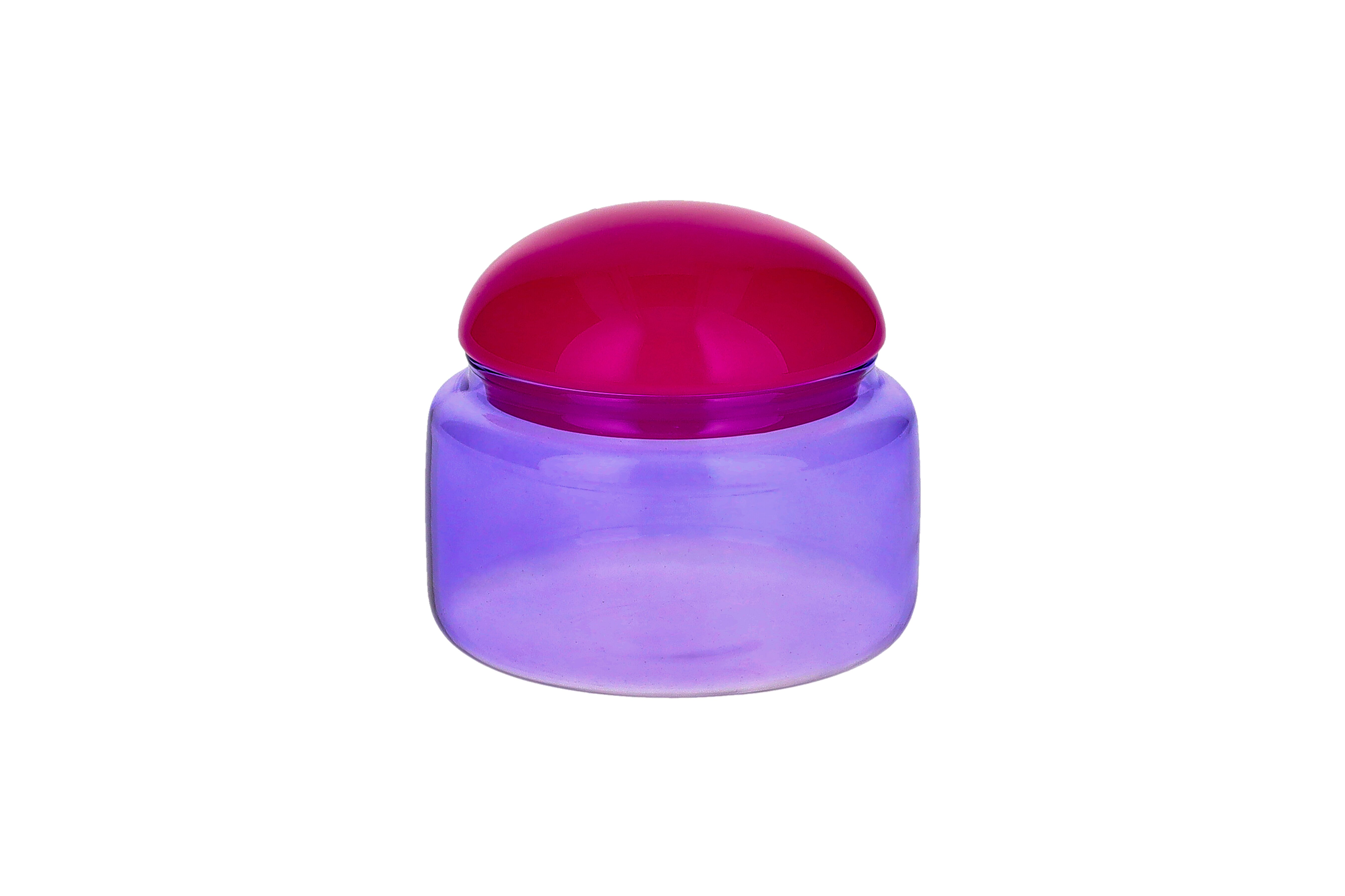 Voile, Glasdose, S, Borosilikatglas, lila/magenta, gs