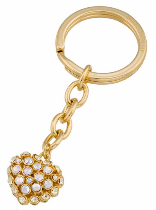 Mini Glamour Heart, gold, klar