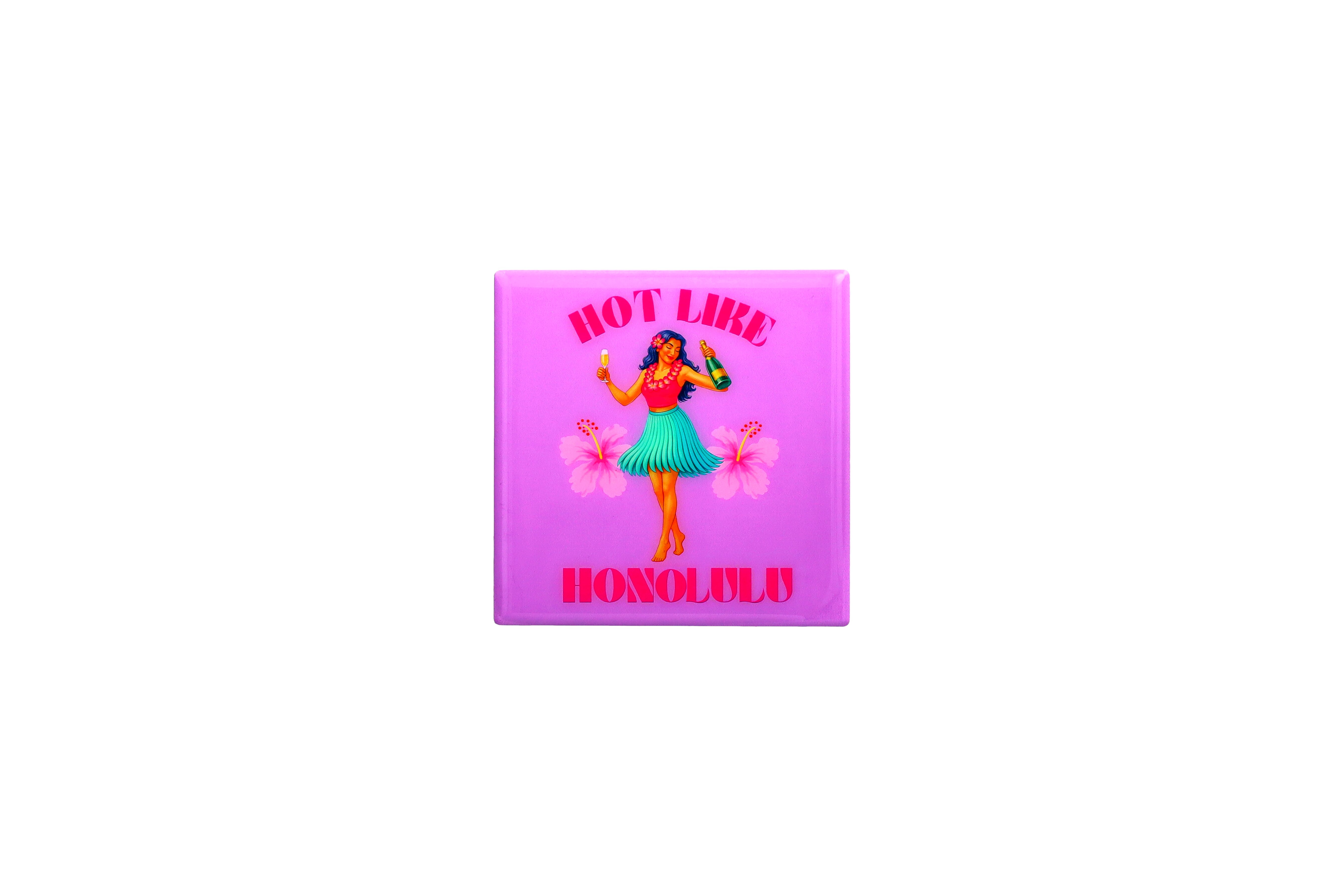 Love tiles, Untersetzer, Motiv: Hot like Honolulu, helles  lila