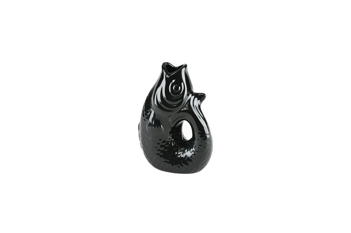 Monsieur Carafon, Fisch, Vase, XS, schwarz, 0,2 Liter