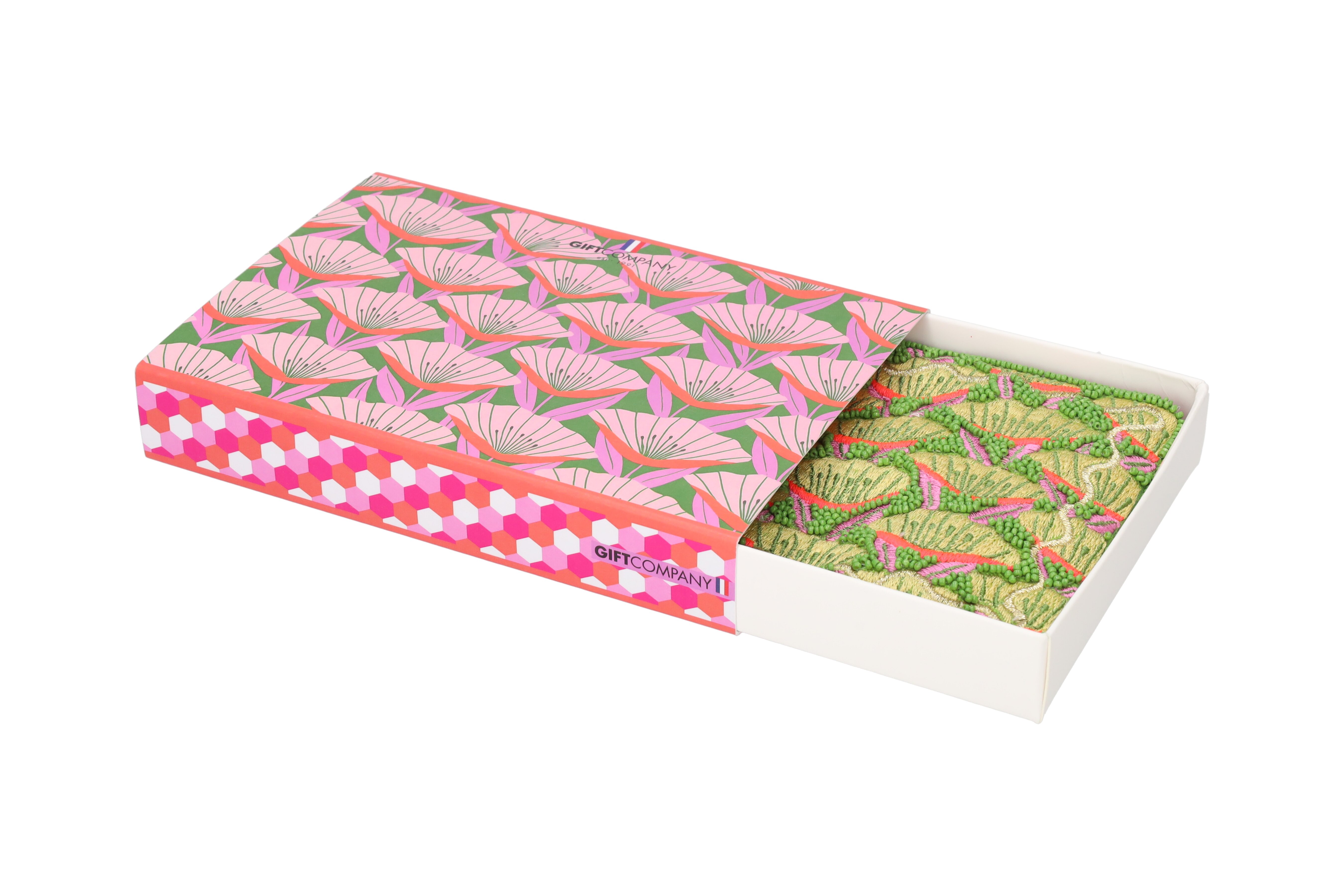 Elodie, Cosmetic Bags M, Motive: Flowers, green