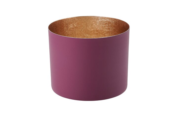 Chennai, Windlicht L, burgundy/gold