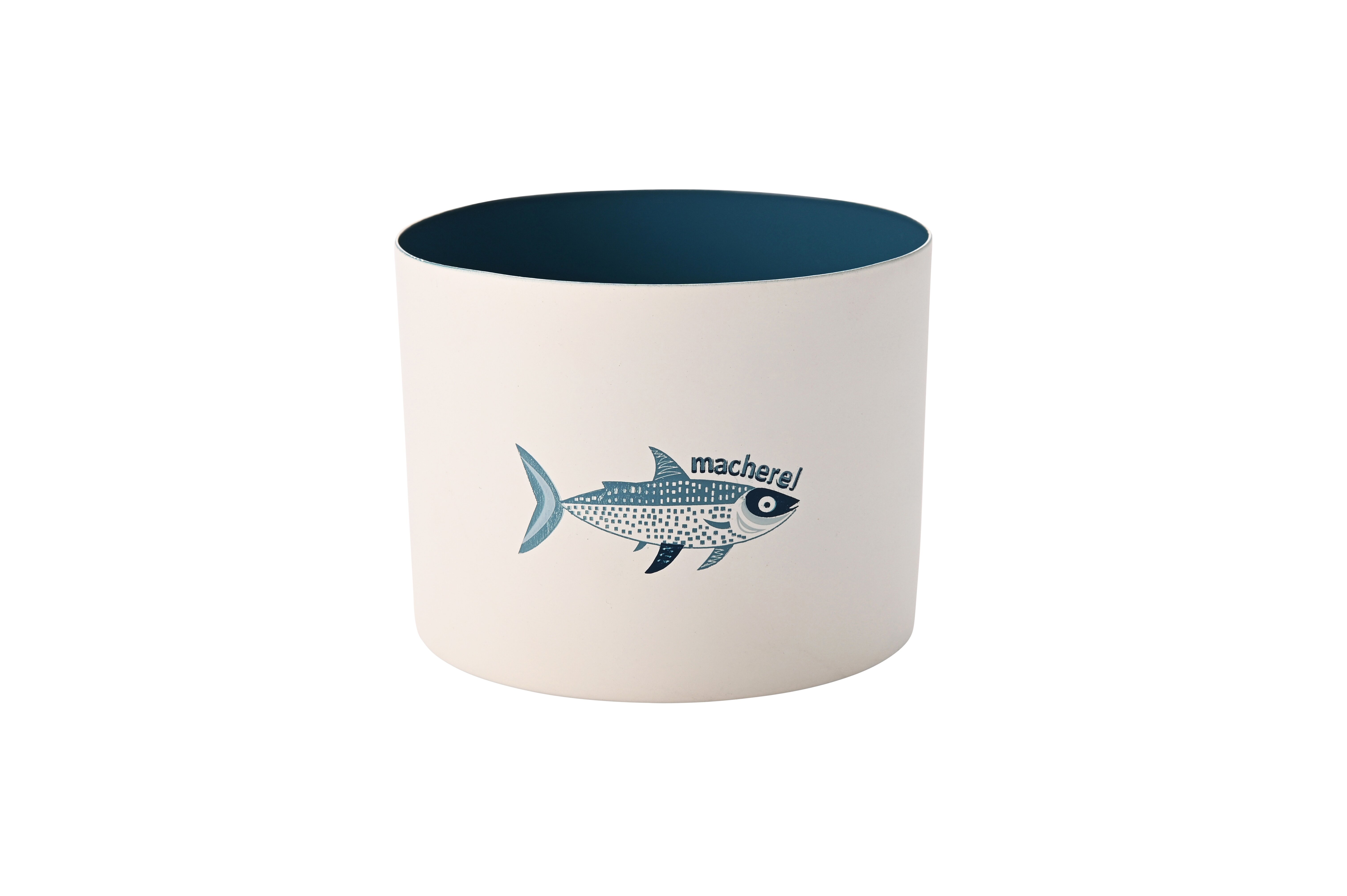 Goa, Windlicht, Motiv: Mackerel, weiß/blau