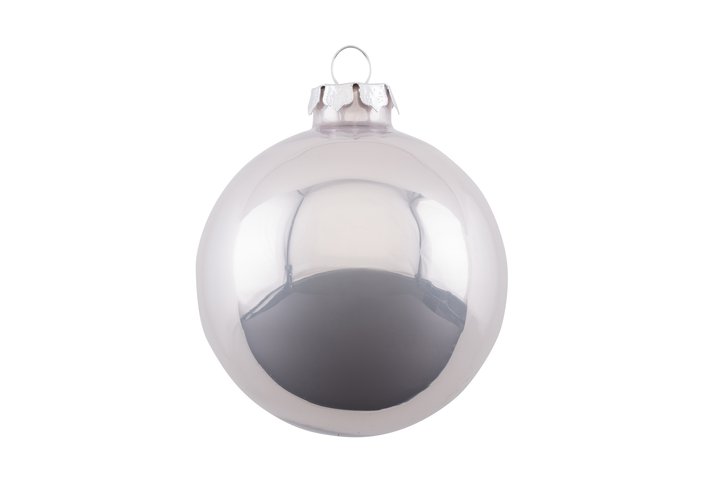 Christmas tree ball 8cm opal, grey