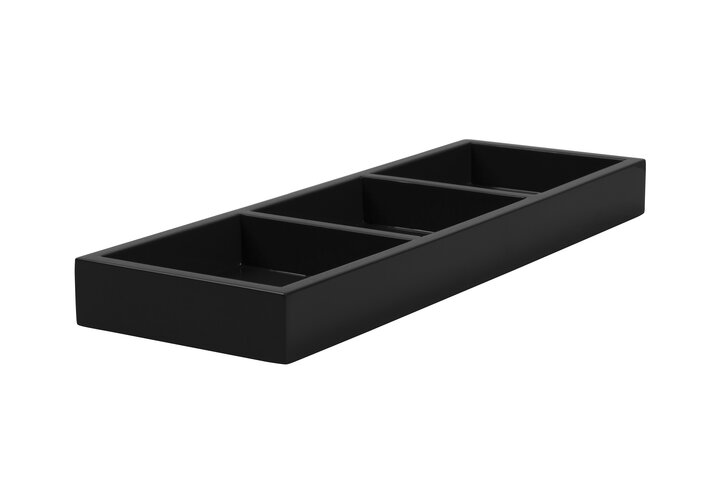 Spa, Tray, 3parts (38x13x3,5cm), black
