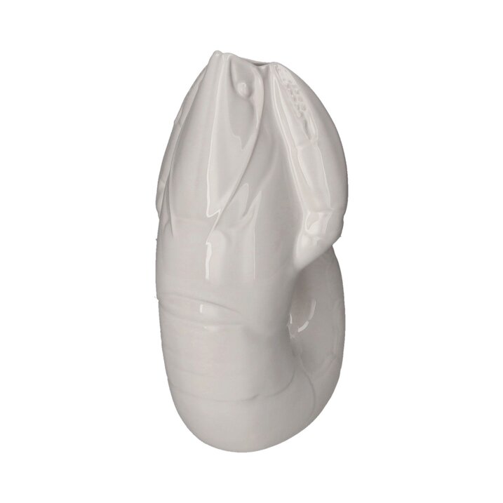 Madame Crevette, Lobster, vase, L, white