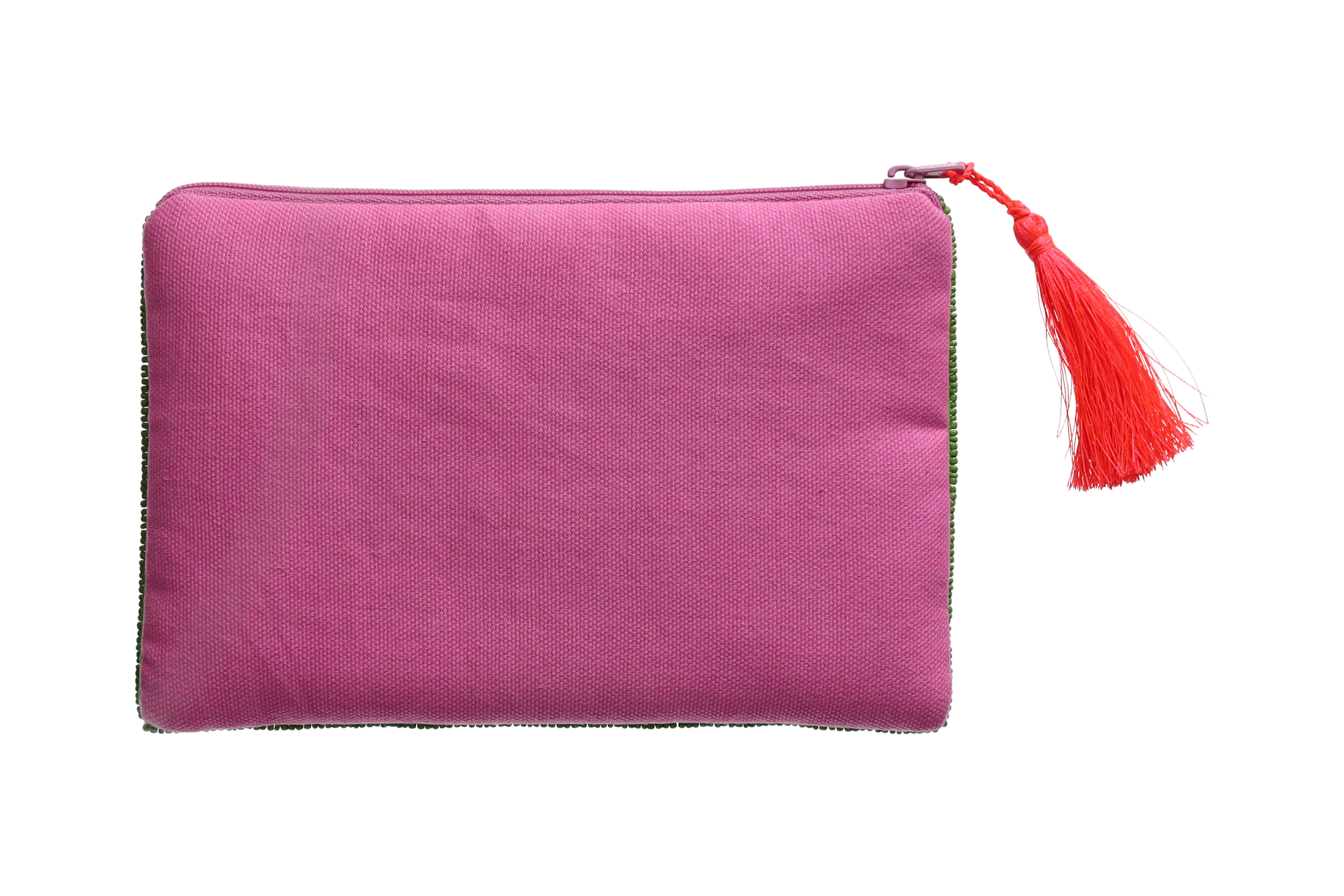 Elodie, Cosmetic Bags M, Motive: Flowers, green