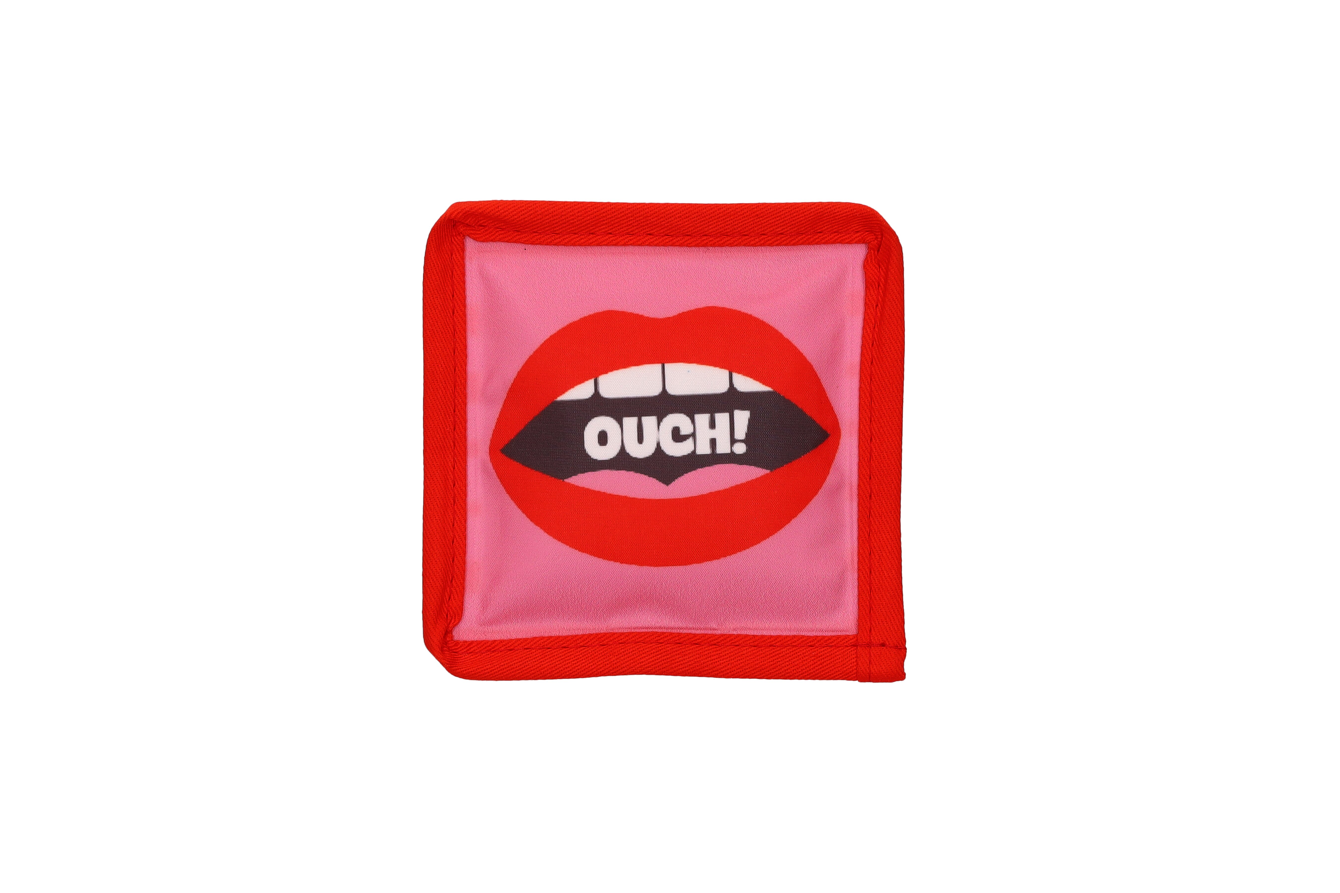 Petit Froid, Erfrischungskissen S, Motiv: Ouch/Mund, rosa/red