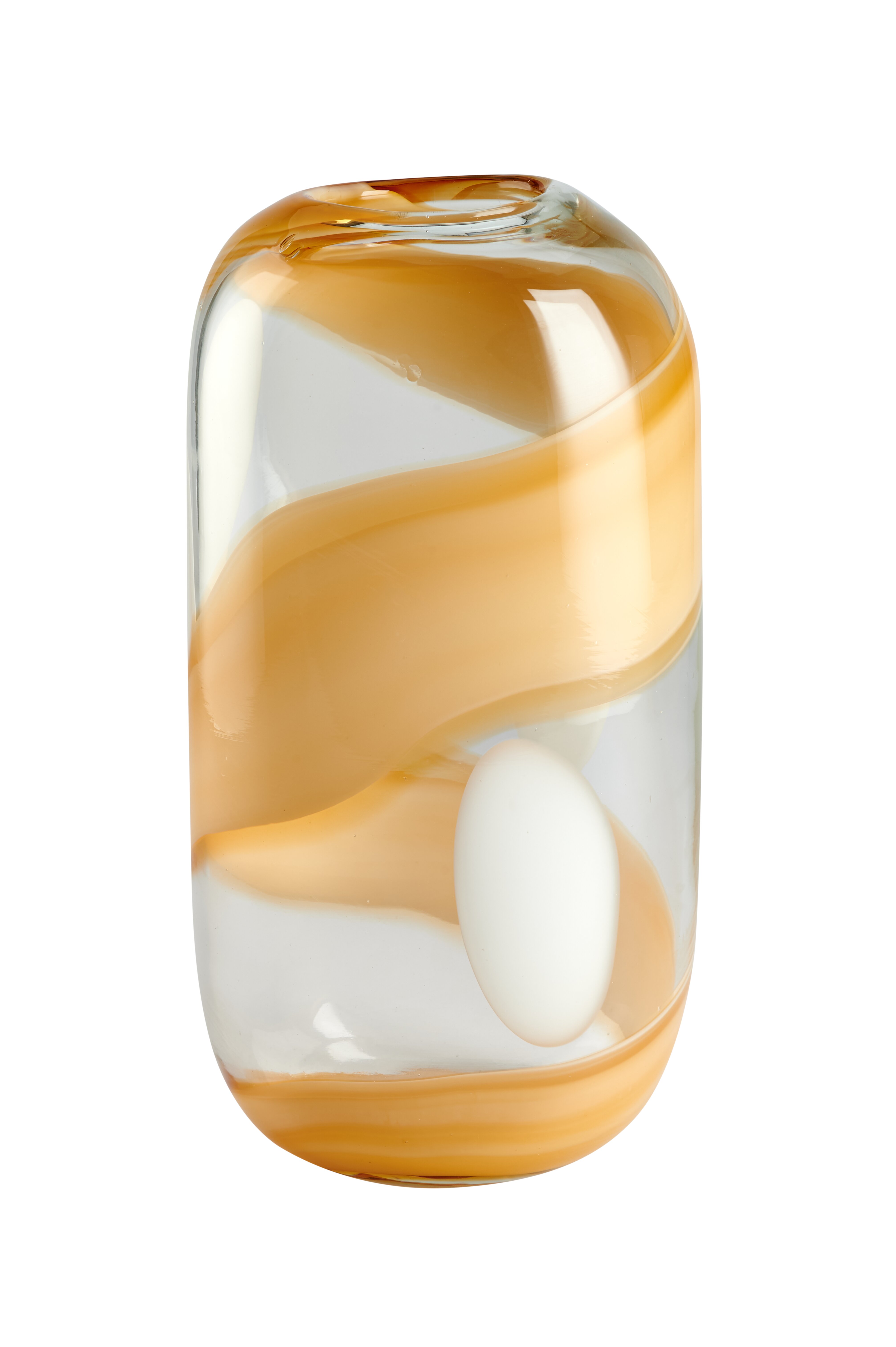 Chiffon, Vase, H32cm, transparent/amber, df