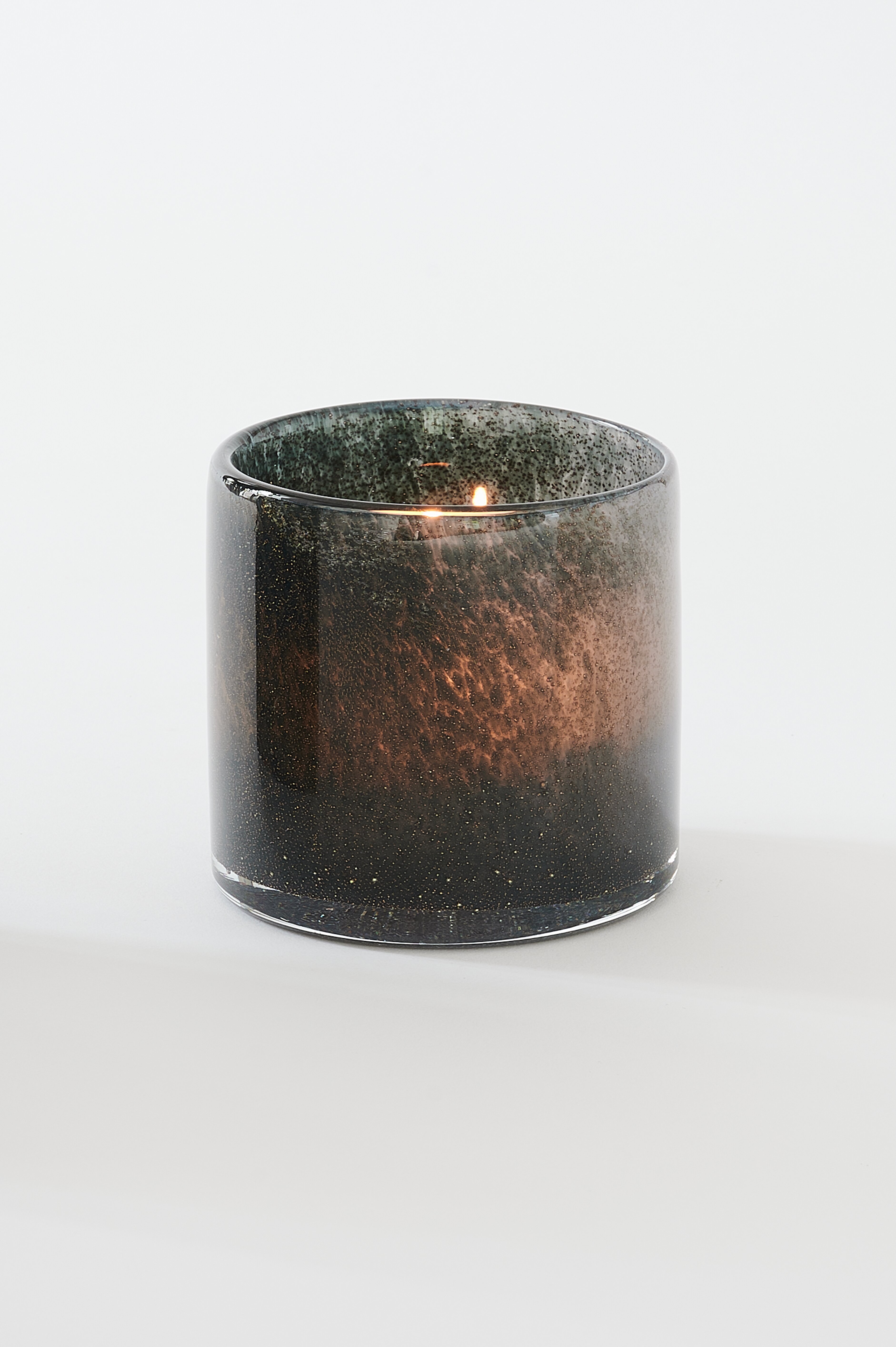 Linen, Windlicht, H8cm, Glitzer, Bubbles, anthrazit, df