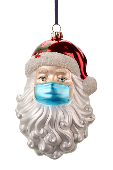 hanger santa w. mask, red/white