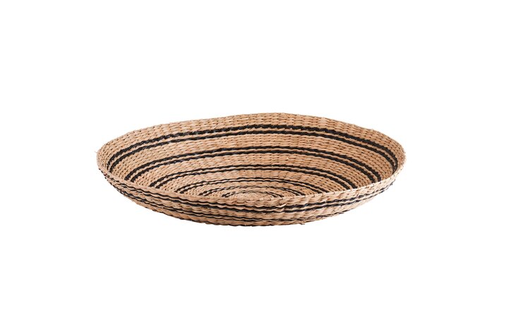 Boathouse, deco bowl, circles, natural/black 