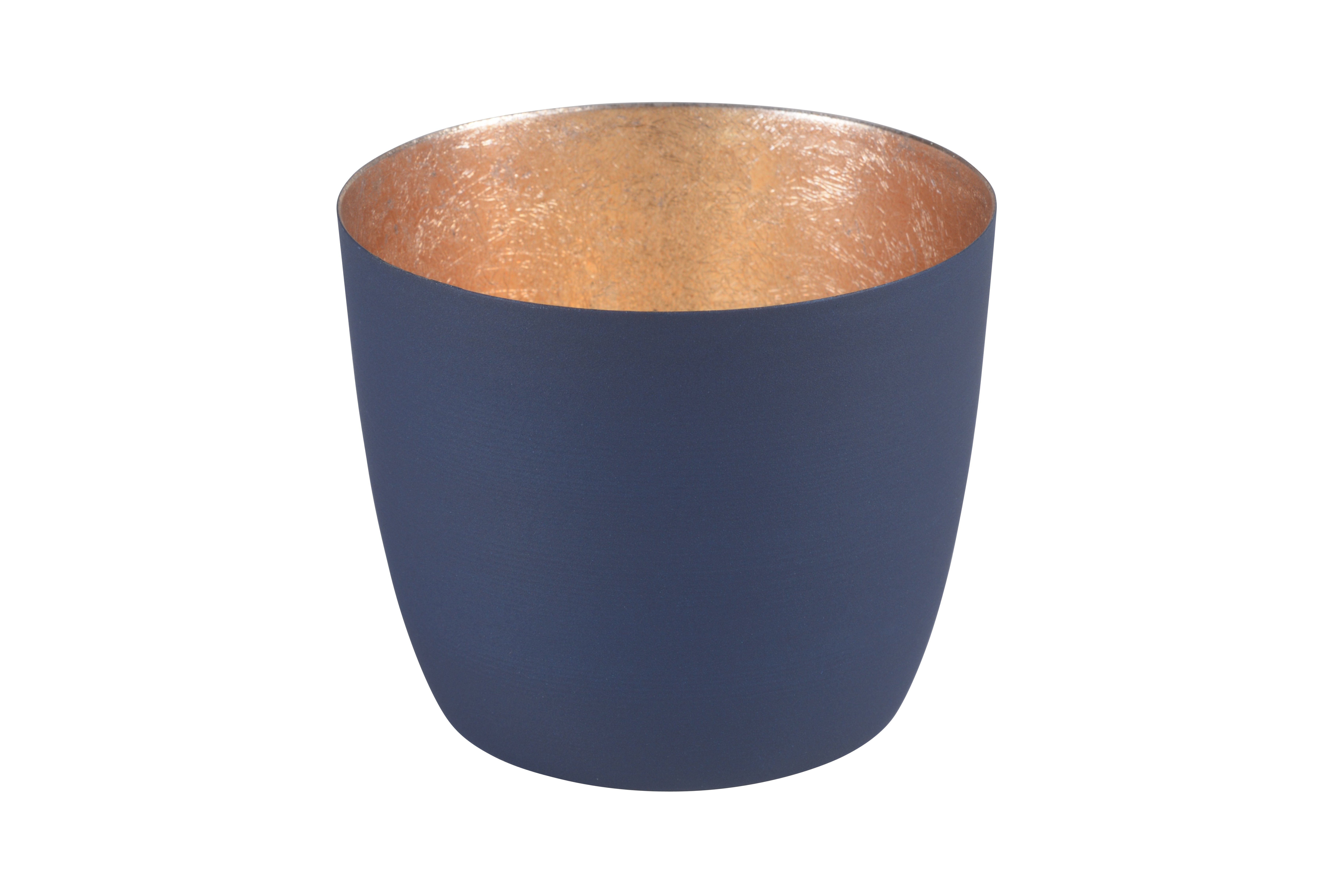 Madras, Windlicht, M, midnight blue/gold