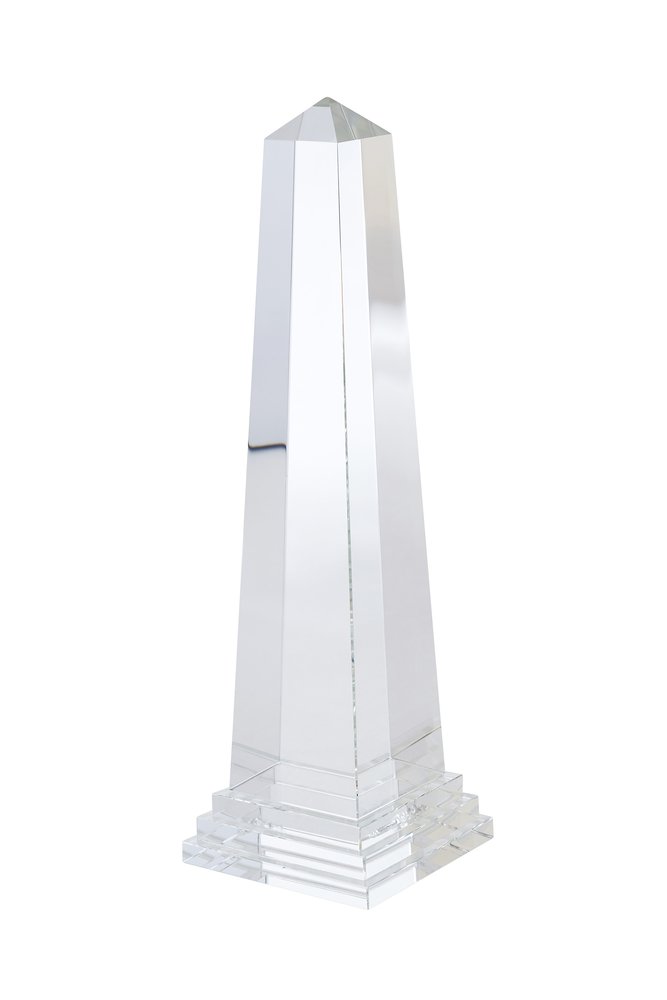 Dioptrics, crystal glass obelisk, h33 cm