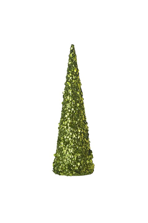 Seoul, Weihnachtsbaum, Konus, mit Pailletten, grün
