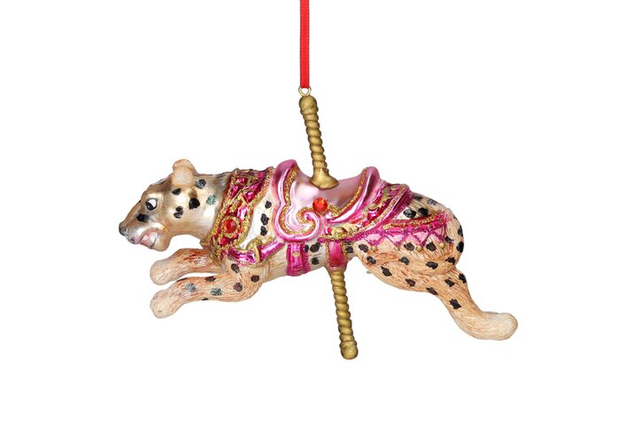 Hänger Karussell Leopard, braun/rosa