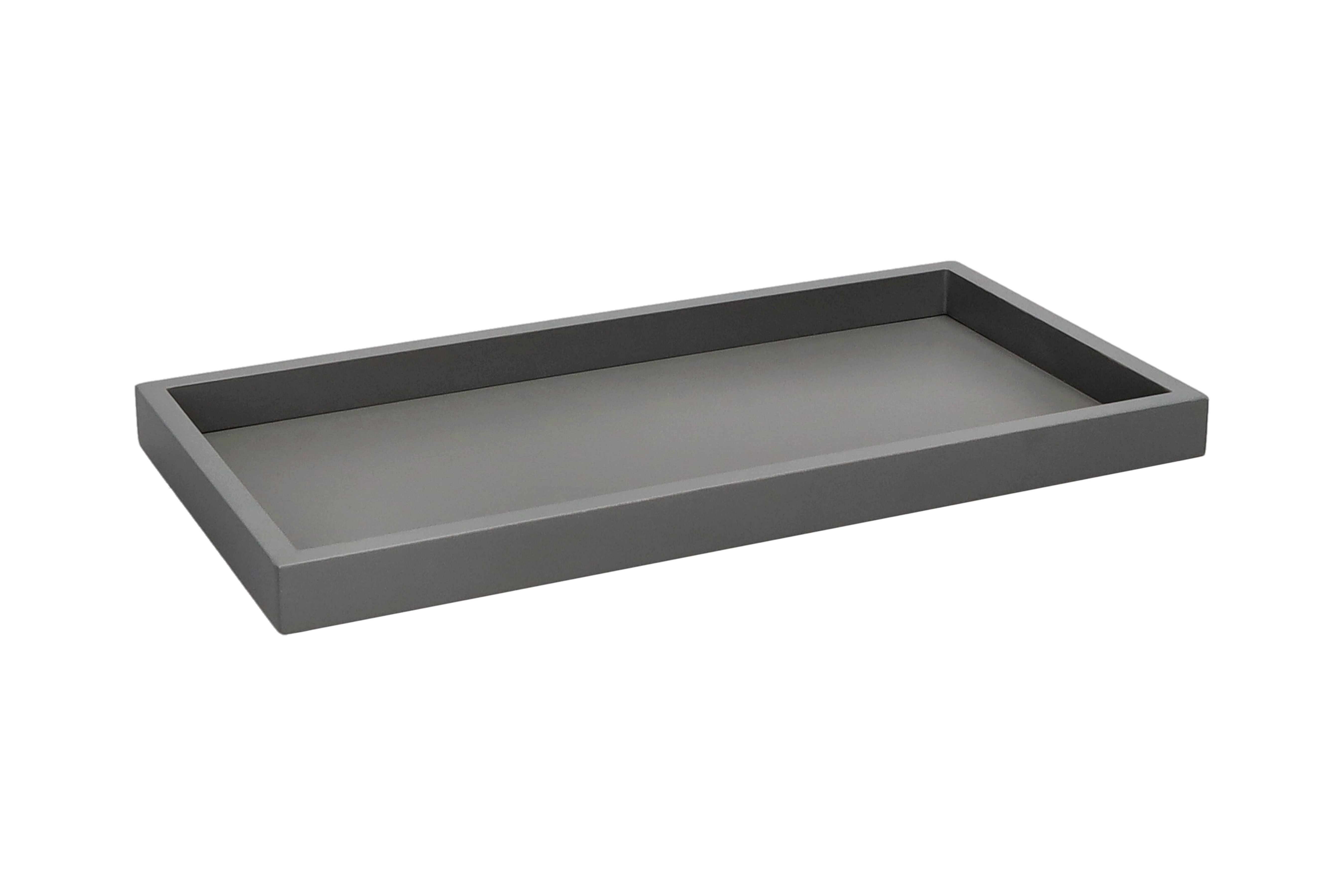 Neo, Tablett, rechteckig (30x2x15cm), 2 farbig, grau/dunkelgrau