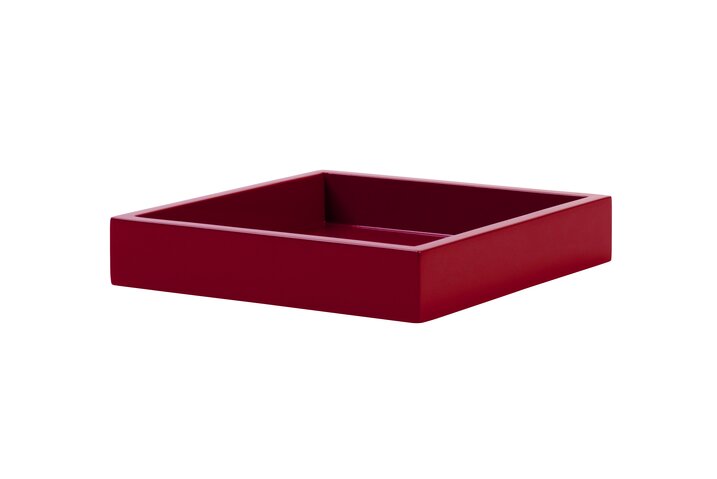 Spa, Tray S, square (19x19x3,5cm), red