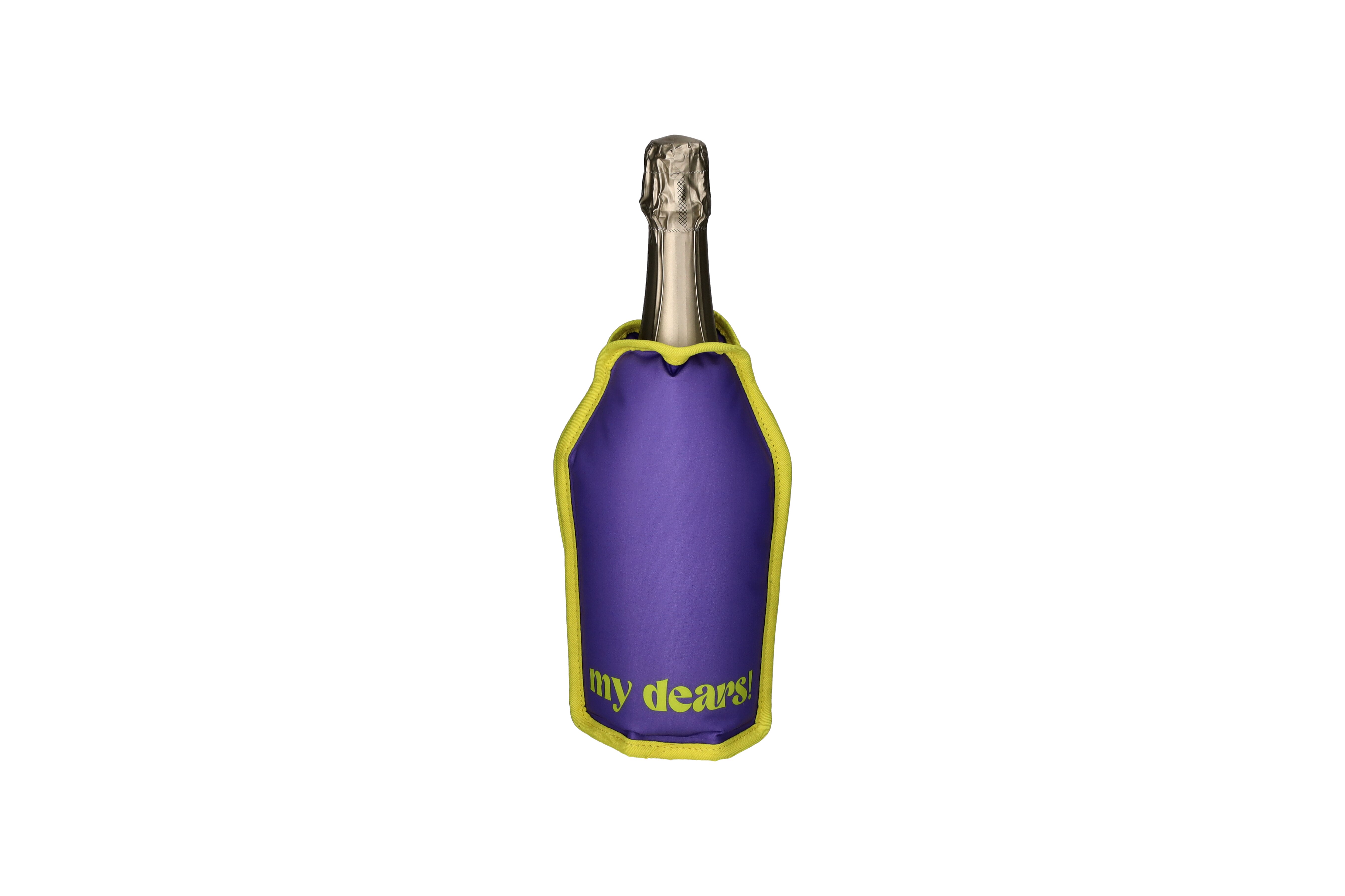 Froid, cooling sleeve, motive: Cheers my dears!, purple/yellow