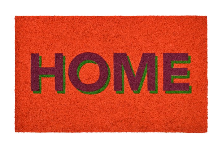 doormat, home, neon, orange