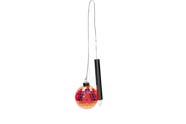 Disco, LED-Kugel, 8cm, neon orange