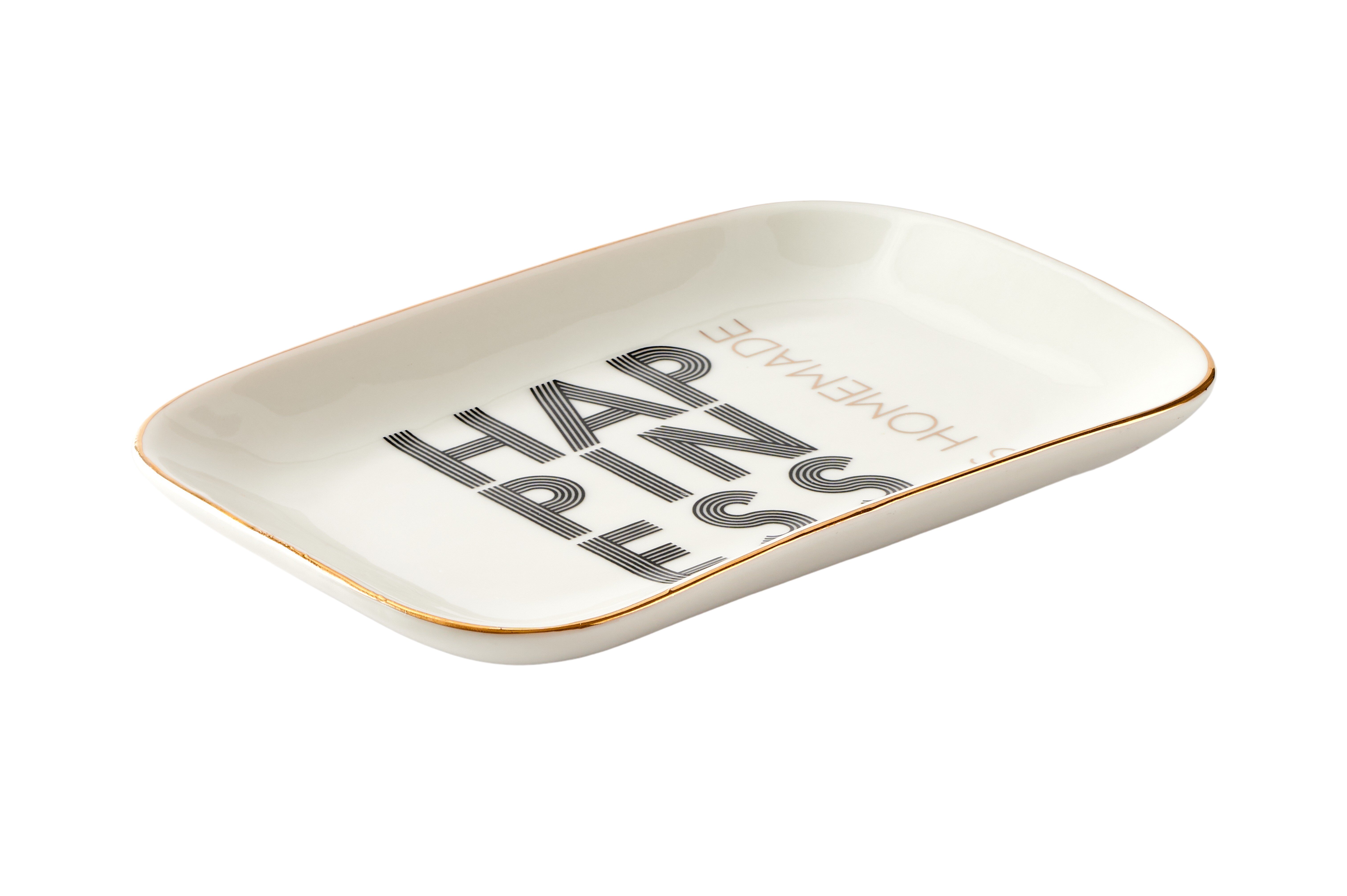 Love Plates, Deko-Teller M, Porzellan, Happiness, weiß