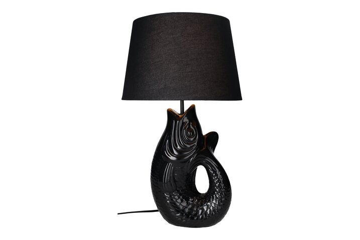 Monsieur Carafon, Fisch, Lampe, L, schwarz