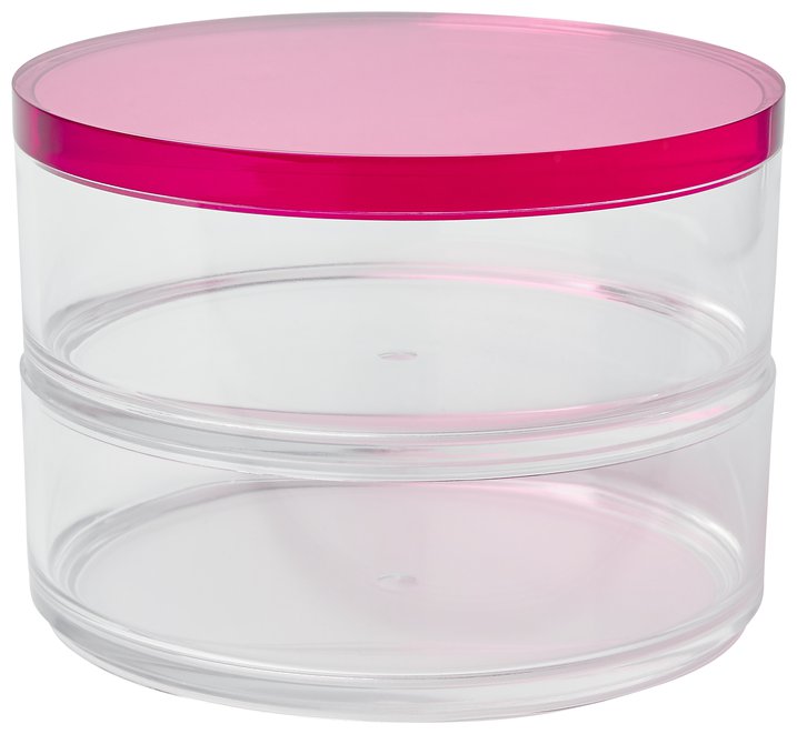 Custody, stapelbare Box mit pinkem Deckel