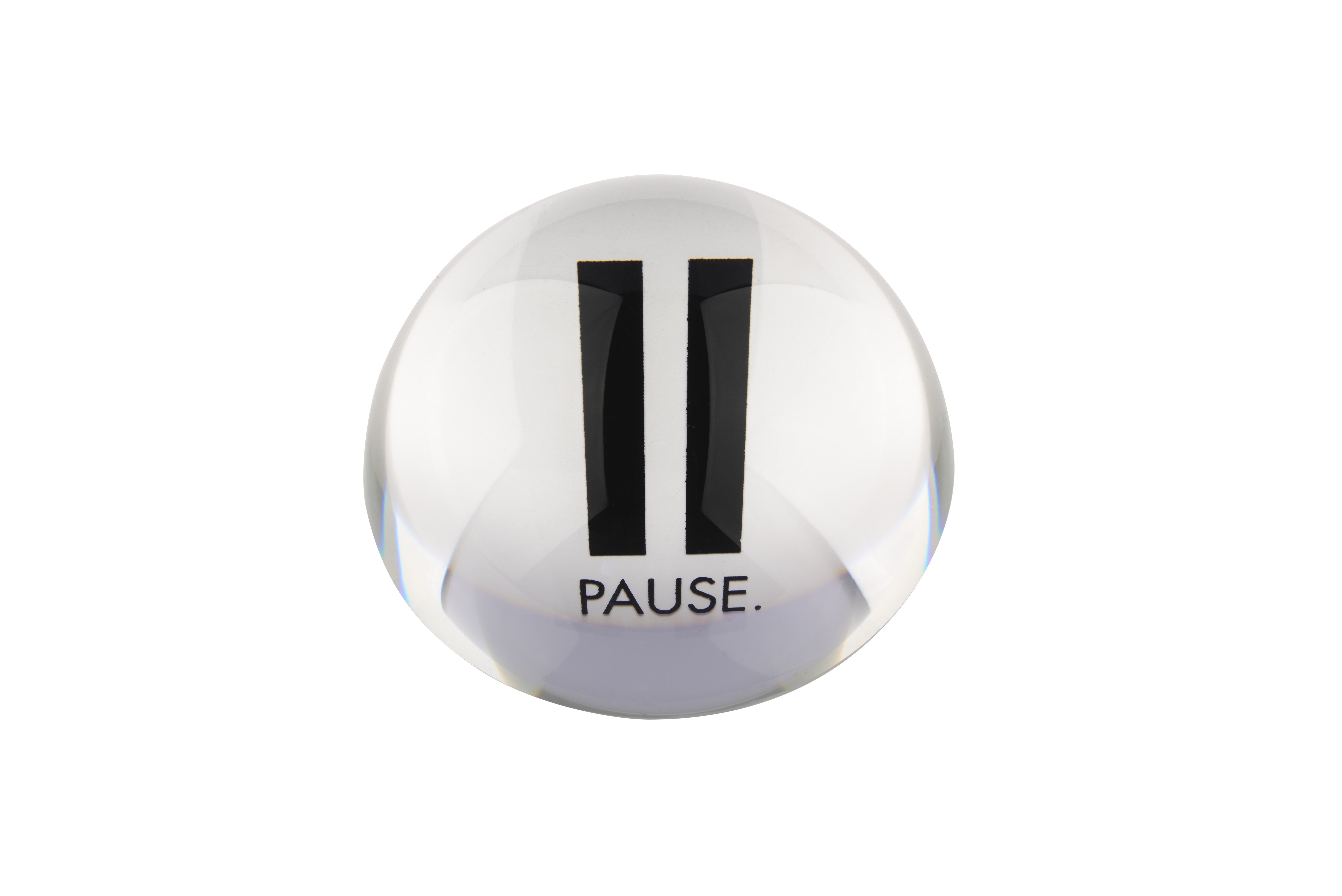 Lourd, paper weight, M, pause, round, black