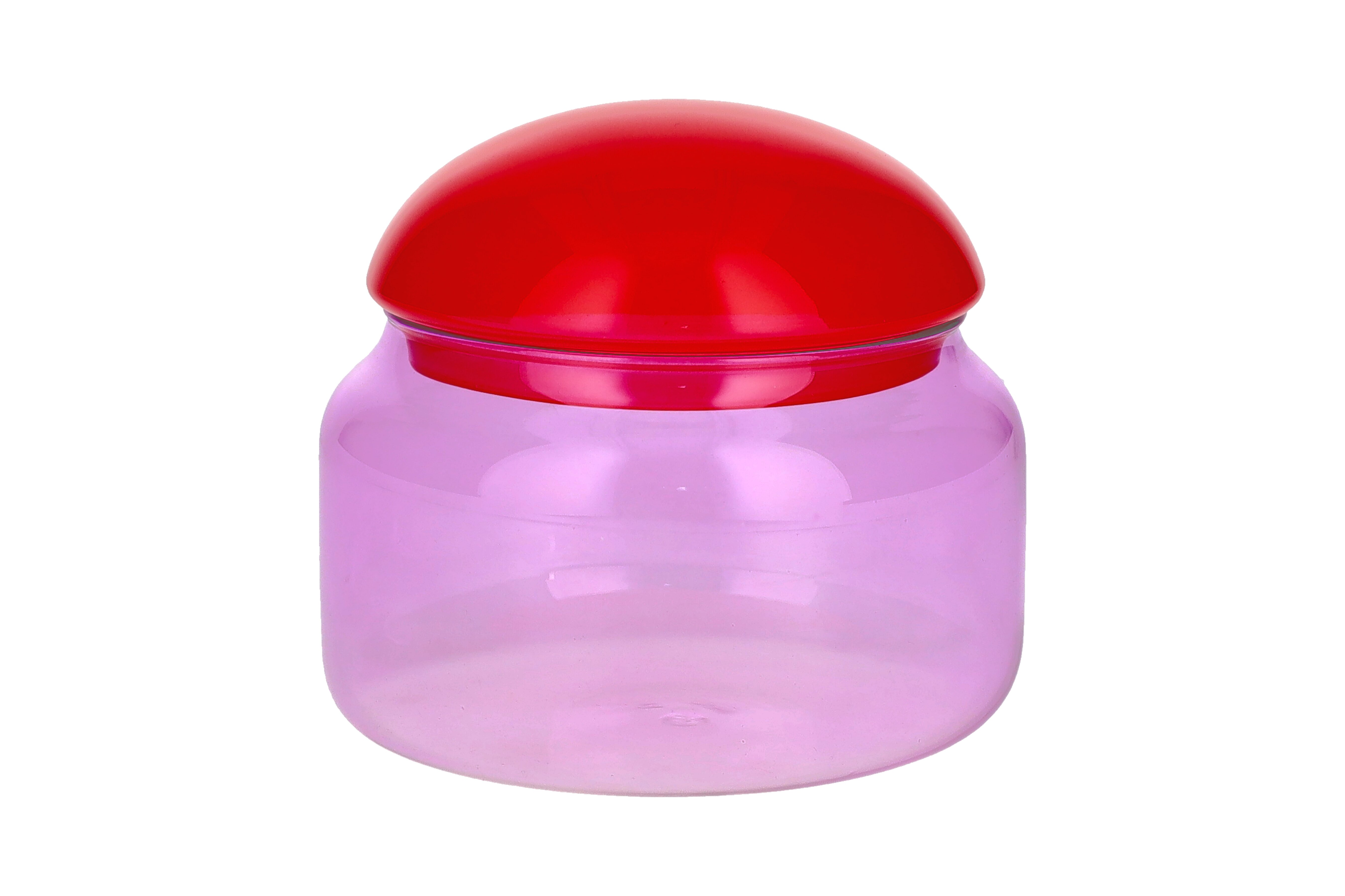 Voile, Glasdose, L, Borosilikatglas, rosa/rot gs