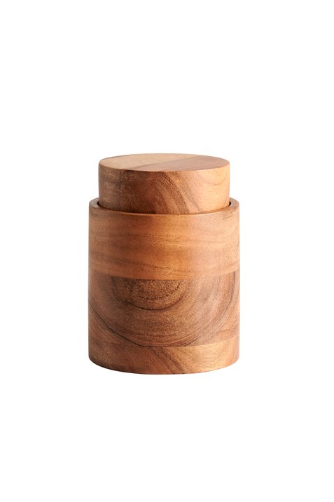 Bento, box, S, acacia wood, round, nature