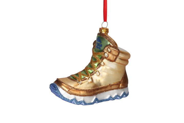 Hänger Wanderschuh, gold/blau