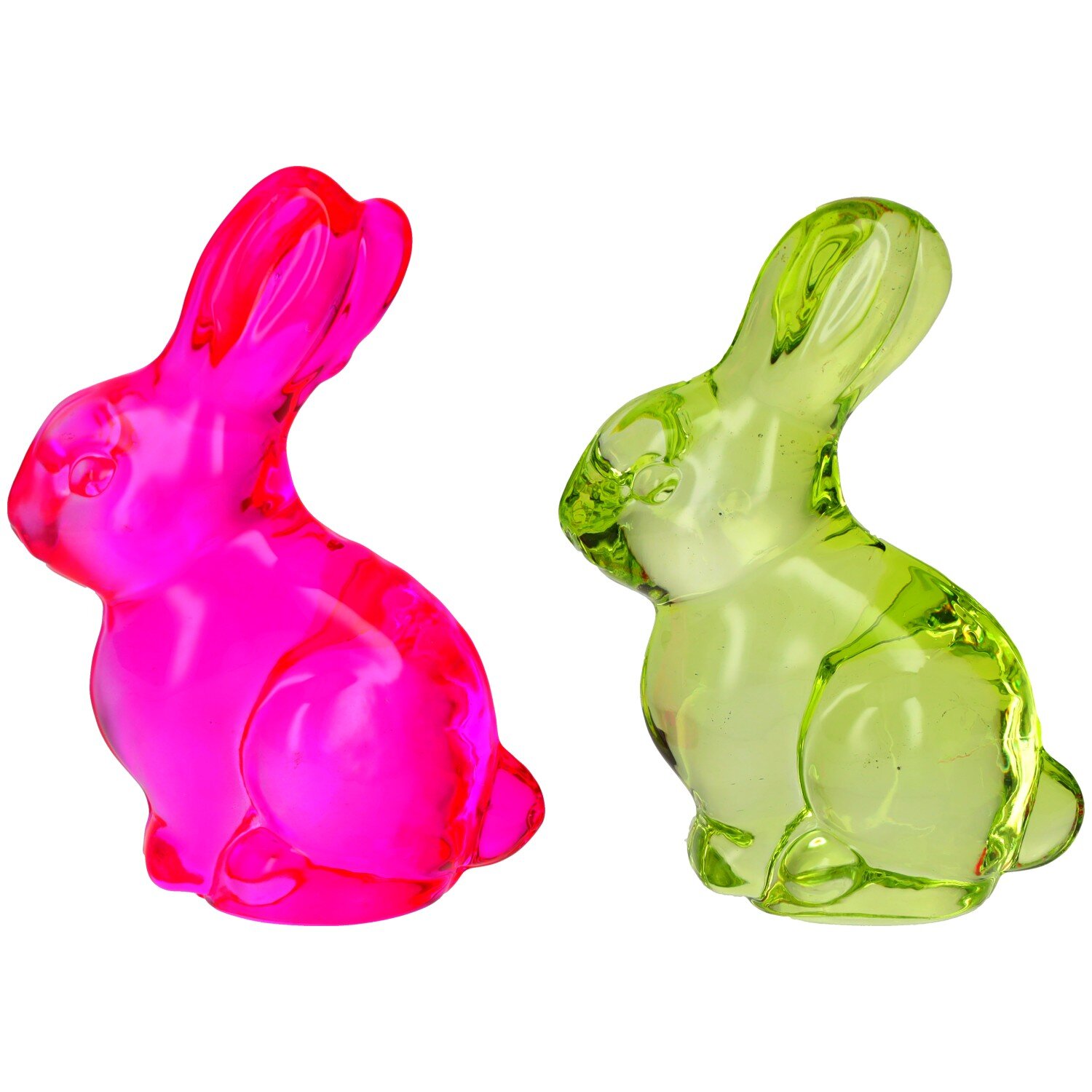 Honey Bunny, bunny, assorted of 2pcs., neon pink/neon yellow, sprayed