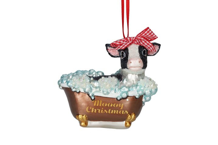 Hänger Kuh in der Badewanne, mehrfarbig