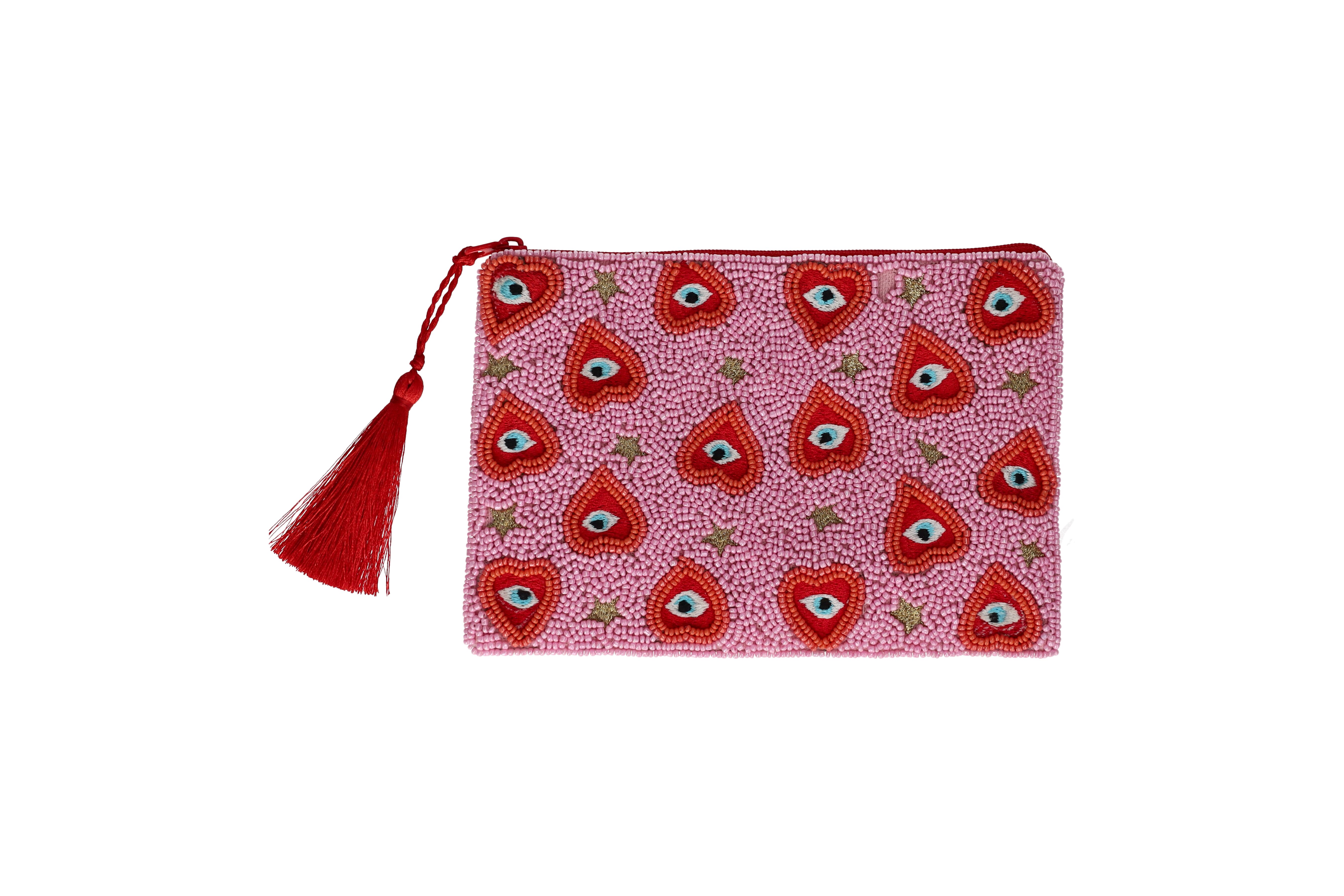 Elodie, cosmetic bag, M, motive: holy heart, pink